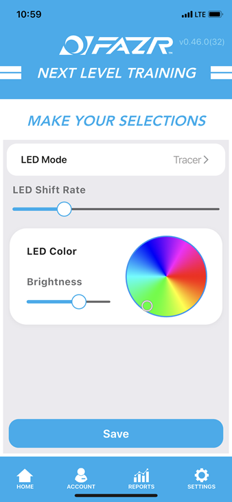 FAZR Puck Mobile App by FAZR Sports Fun Mode Configuration