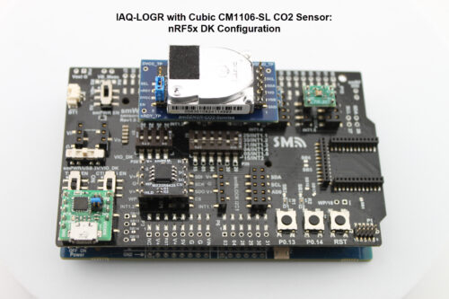 IAQ-LOGR Indoor Air Quality Wireless Data logger with Cubic CM1106-SL CO2 sensor. nRF52 DK Configuration