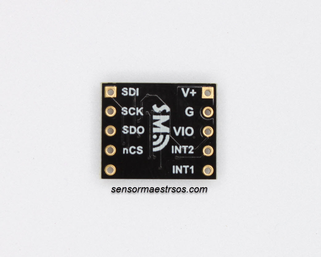 smACCEL-H3LIS331DL 3-Axis Accelerometer Breakout Board-Bottom