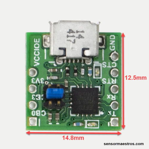 FT230 USB-UART Serial Converter Module smCOM-FT230 Dimensions