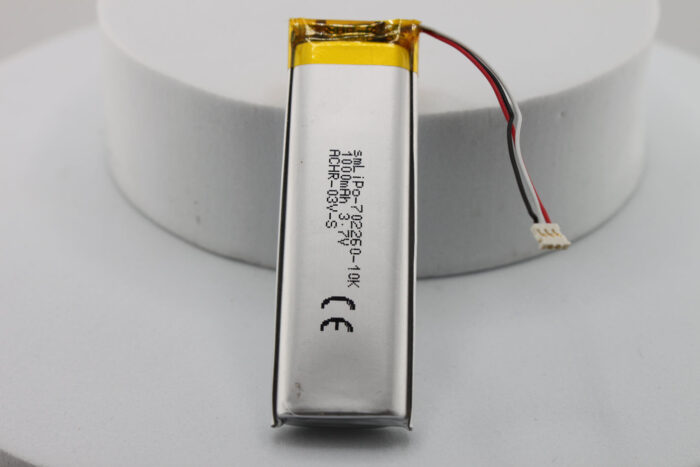 1000mAh Lithium Polymer Nicla Sense and Portena H7 Compatible with 10K NTC smLiPo-702260-1000mAh-10K Pic Front